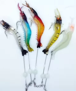 Balıkları Cezbeden Gerçekçi Silikon  Karidesler - 5 Renk