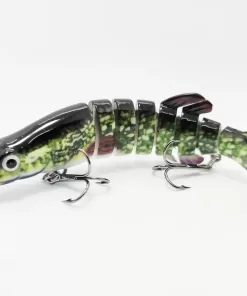 21 gram Yeşil Kıvrak Bölmeli- Gerçekci Yüzen Aksiyonlu Sahte Balık