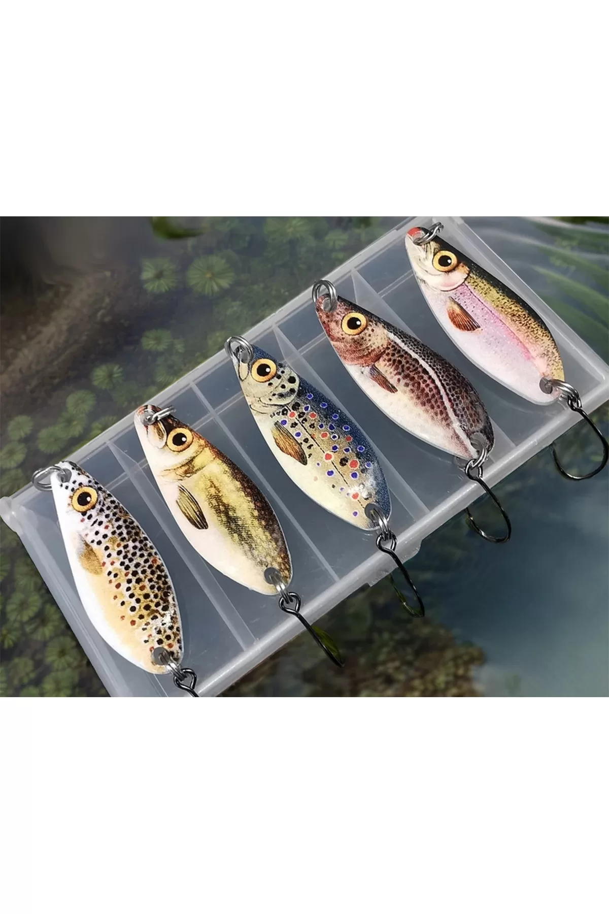 4 cm 5 gr Metal Kaşık – 5’li Gerçekçi Desenli Yem Seti