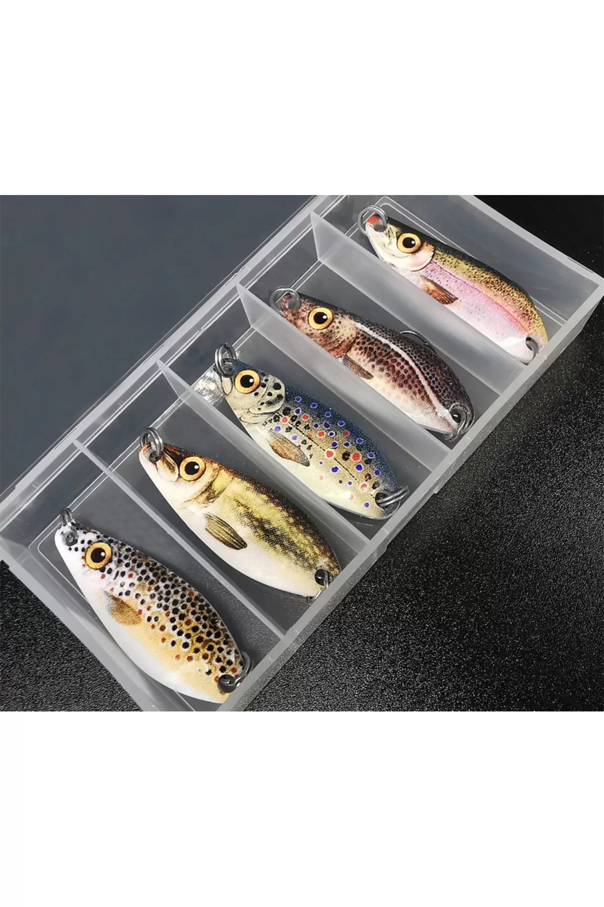 4 cm 5 gr Metal Kaşık – 5’li Gerçekçi Desenli Yem Seti - Görsel 2