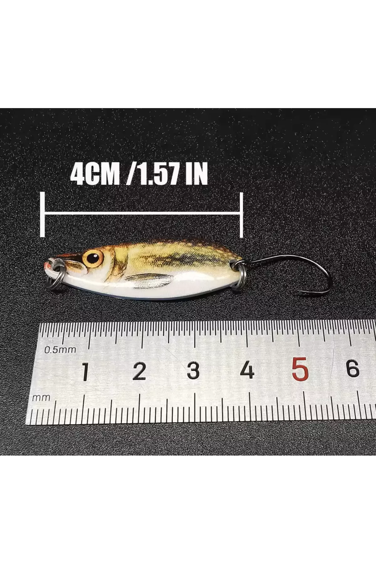 4 cm 5 gr Metal Kaşık – 5’li Gerçekçi Desenli Yem Seti - Görsel 3