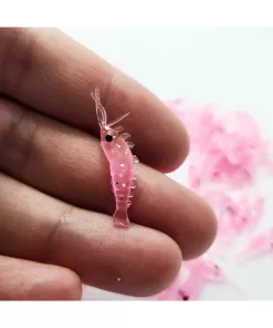Pembe 2.5 cm 0.3 gr Mikro Silikon Karides – 100’lü Mini Yem Seti