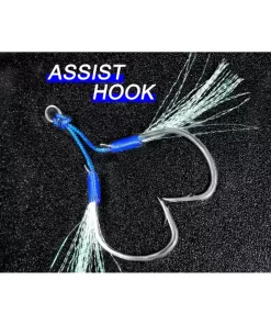 4/0 Assist Hook Dev Balıklara Dayanıklı – Güçlü Jigging İğne Çifti (2 Çift)